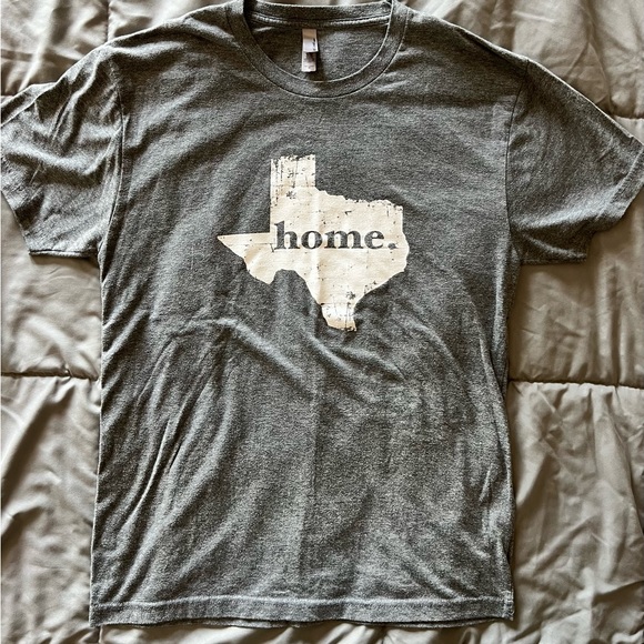 Gray Texas “Home.” Short sleeve tshirt - Picture 1 of 6